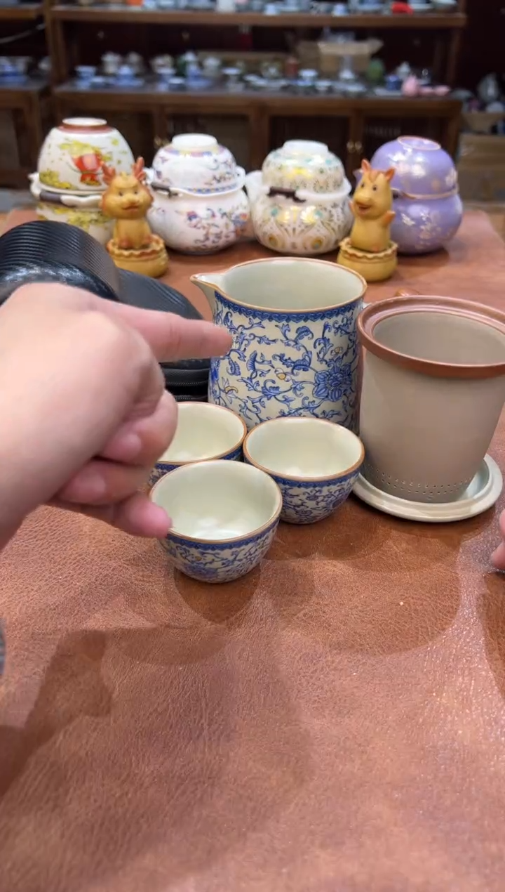 真的很便宜会开片的旅行茶具