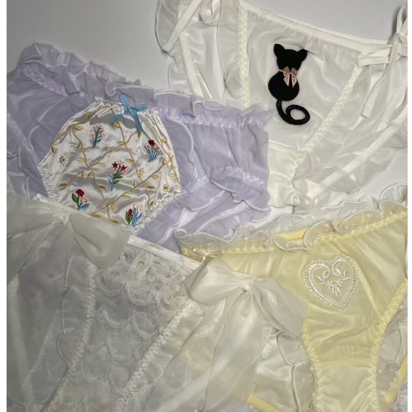日系洛丽塔少女舒适内裤甜美可爱绑带蕾丝刺绣性感三角内裤