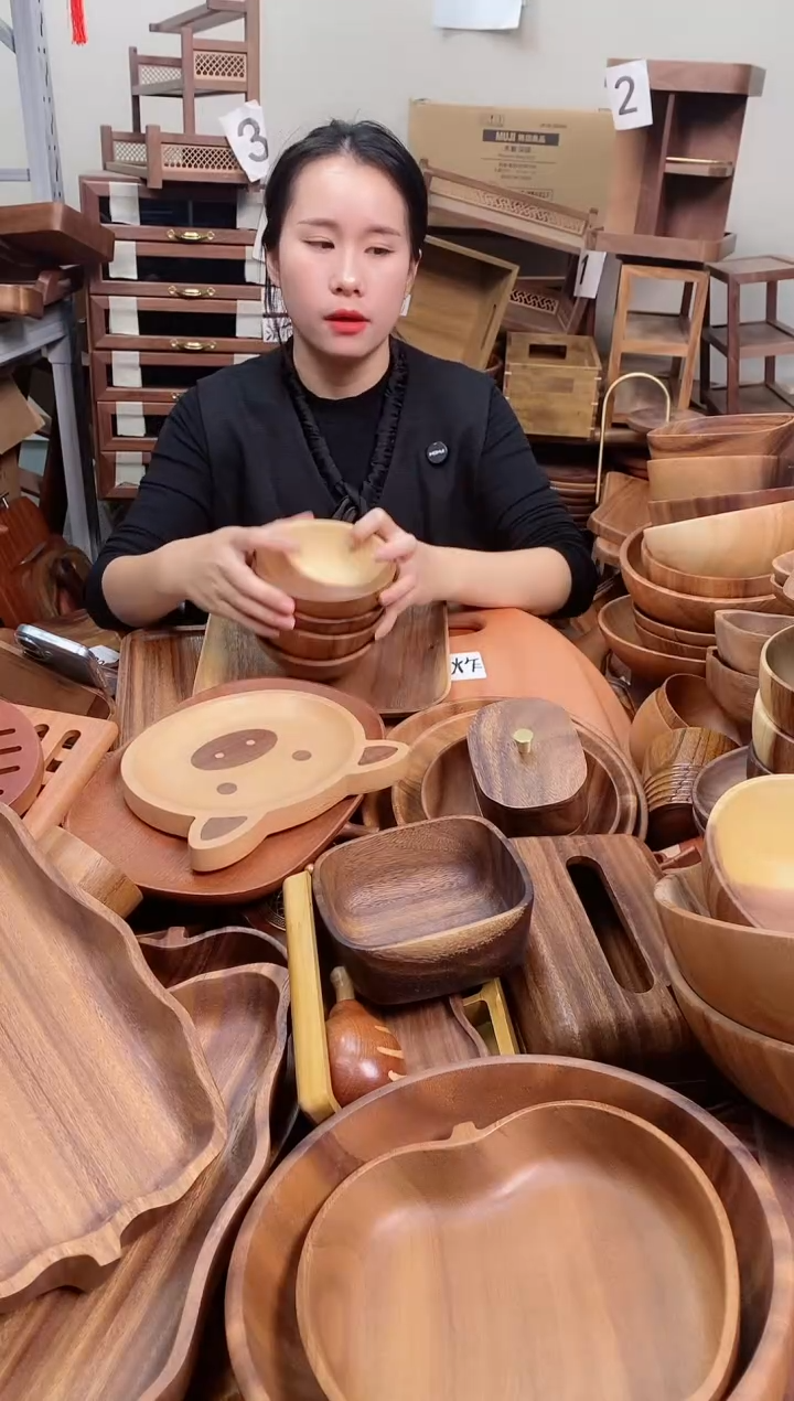 木 南美胡桃木碗13*6cm   A