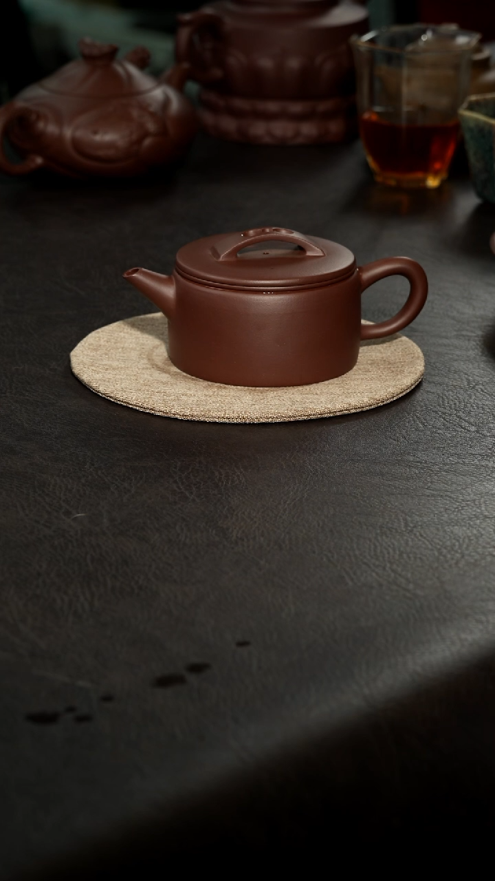 茶壶紫砂24老紫泥汉瓦270cc