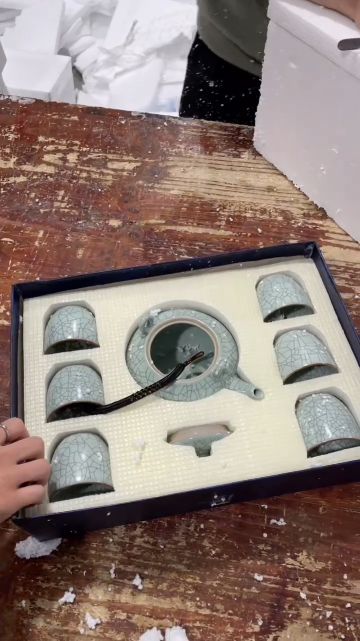 【闪购商品】瓷片黑马茶具甄选链接@@LS