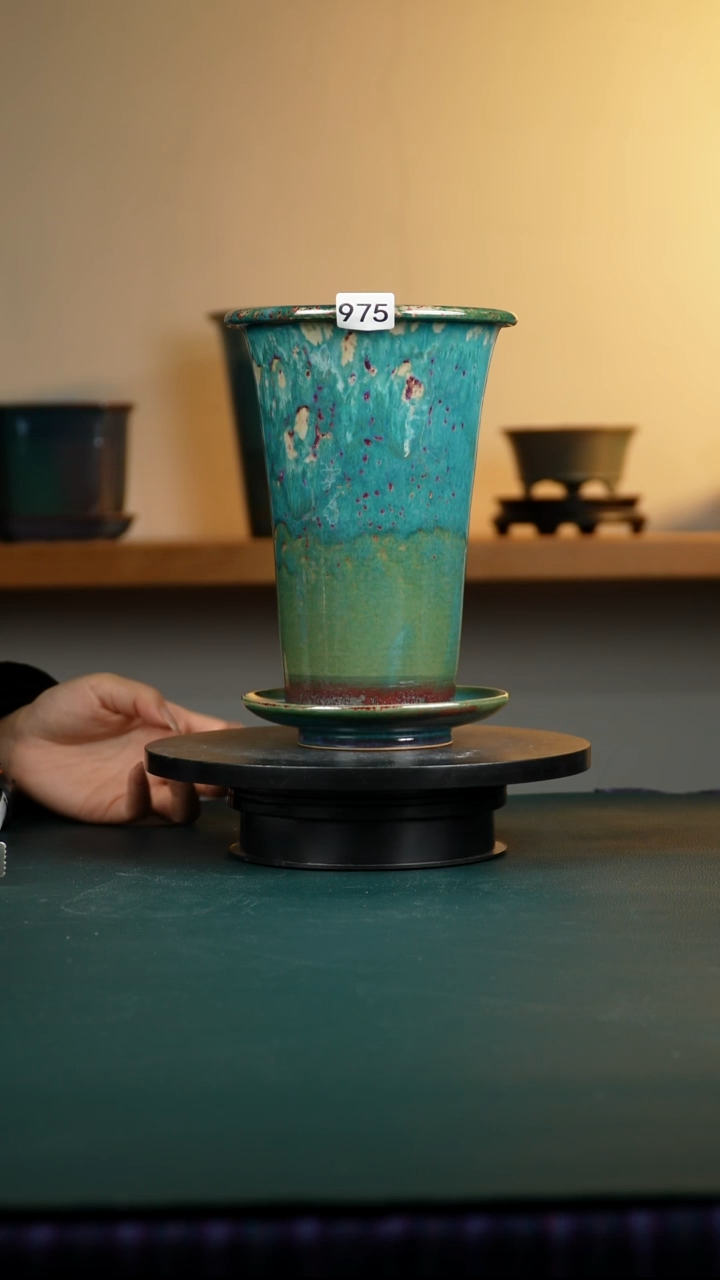 975纯手工窑变兰花盆23.5/21.5/20.5/16/13