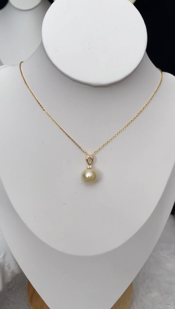 【闪购商品】海水珍珠颈饰未镶嵌南洋金珠简约款（M家同款）12-13mm