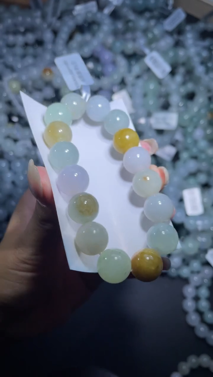 【闪购商品】定制翡翠未镶嵌天然缅甸A货翡翠手串22