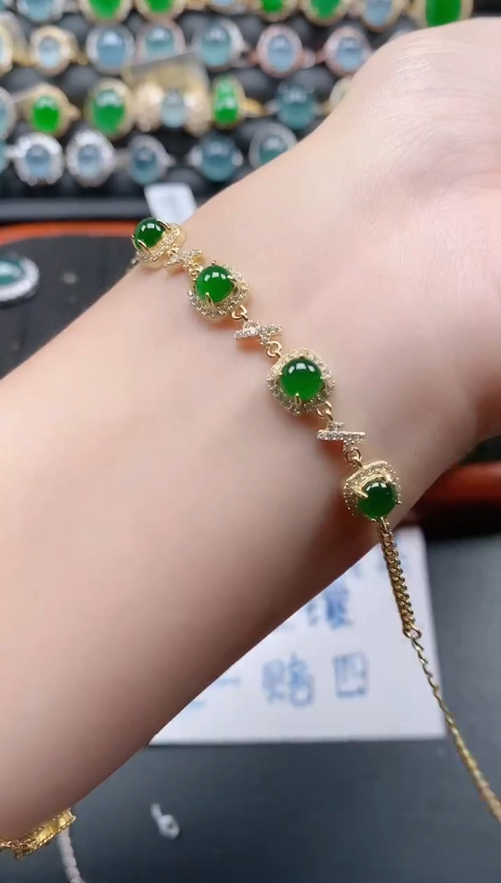 银S925镶嵌戒指翡翠111