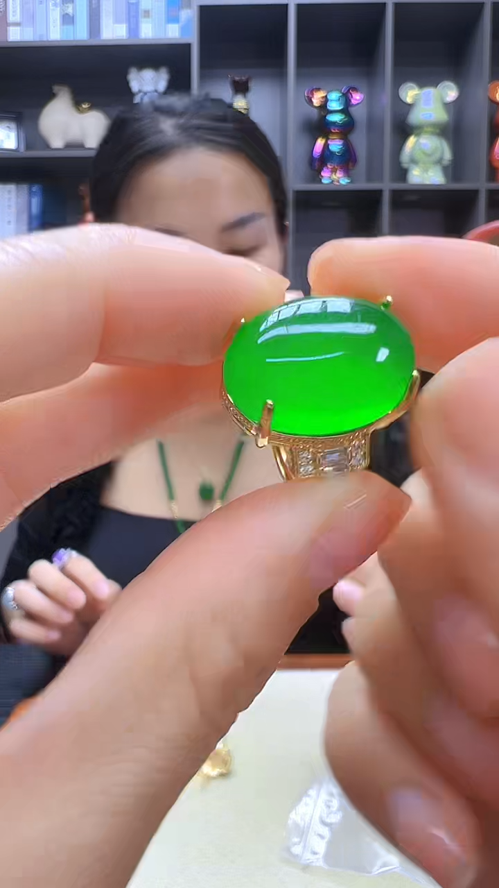 翡翠14K金镶嵌颈饰丹丹diy劲饰