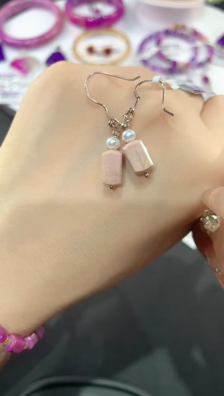 苏纪石（舒俱来）银S925镶嵌.耳饰