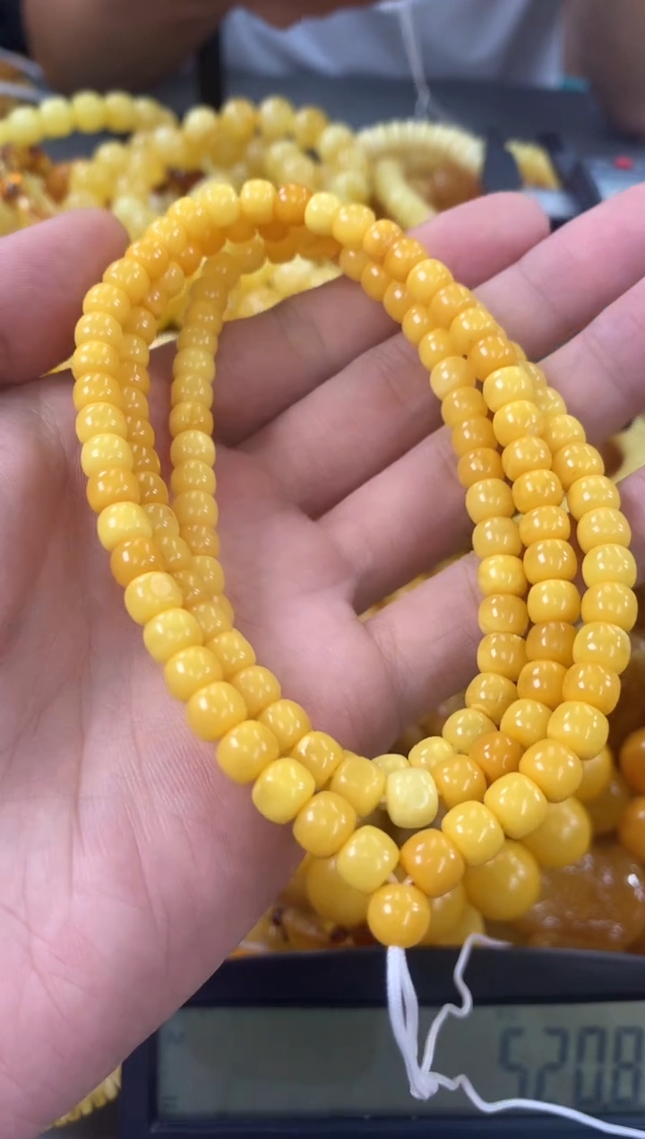 未镶嵌蜜蜡裸石链子