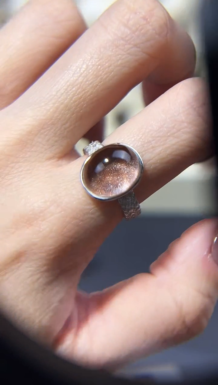 水晶戒指银S925镶嵌发一（16）