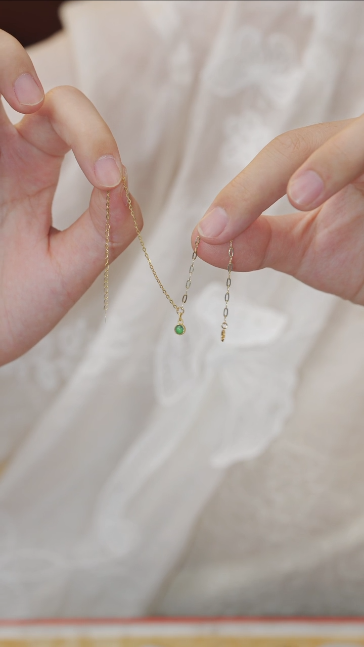 18K金镶嵌手链翡翠手链