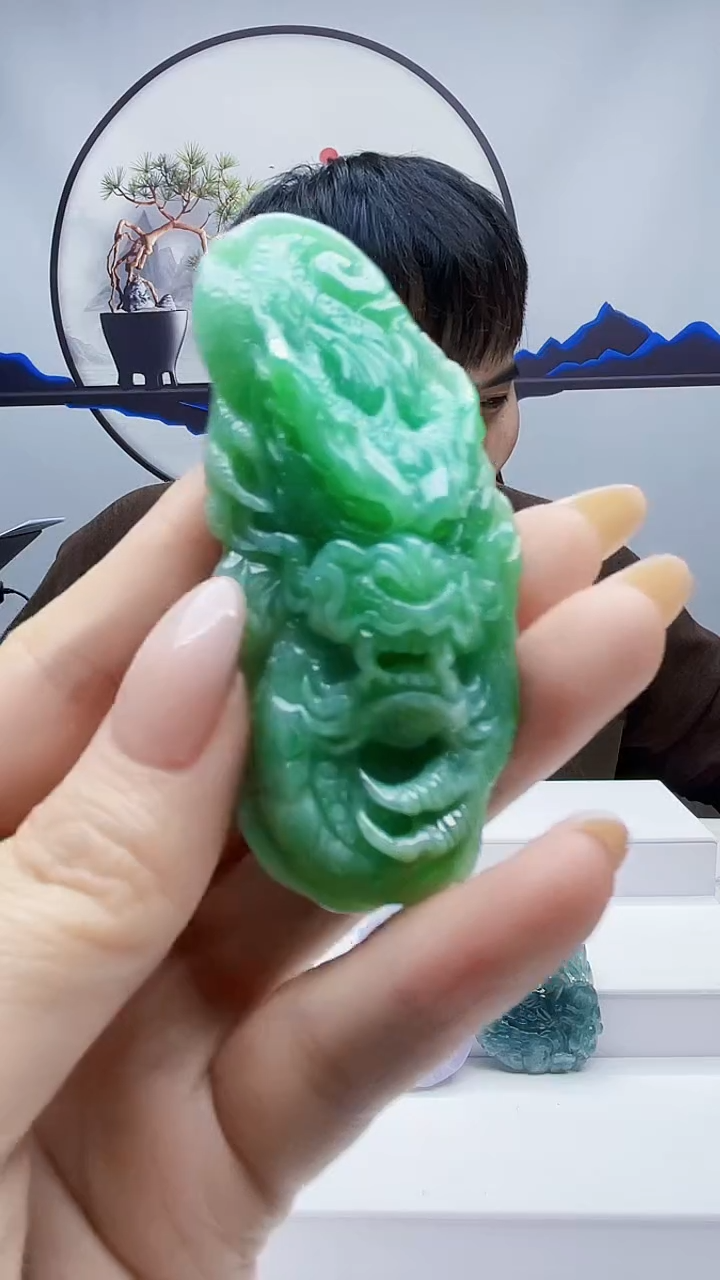 未镶嵌定制翡翠毛货挂件58