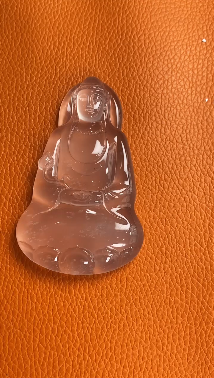 银S925镀金镶嵌定制石英质玉财***~素衣观音