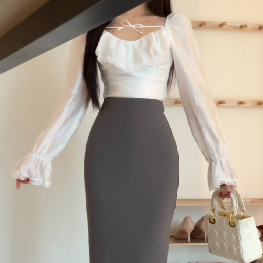 【白月光】春季新款气质高级感修身显瘦衬衫XY-077