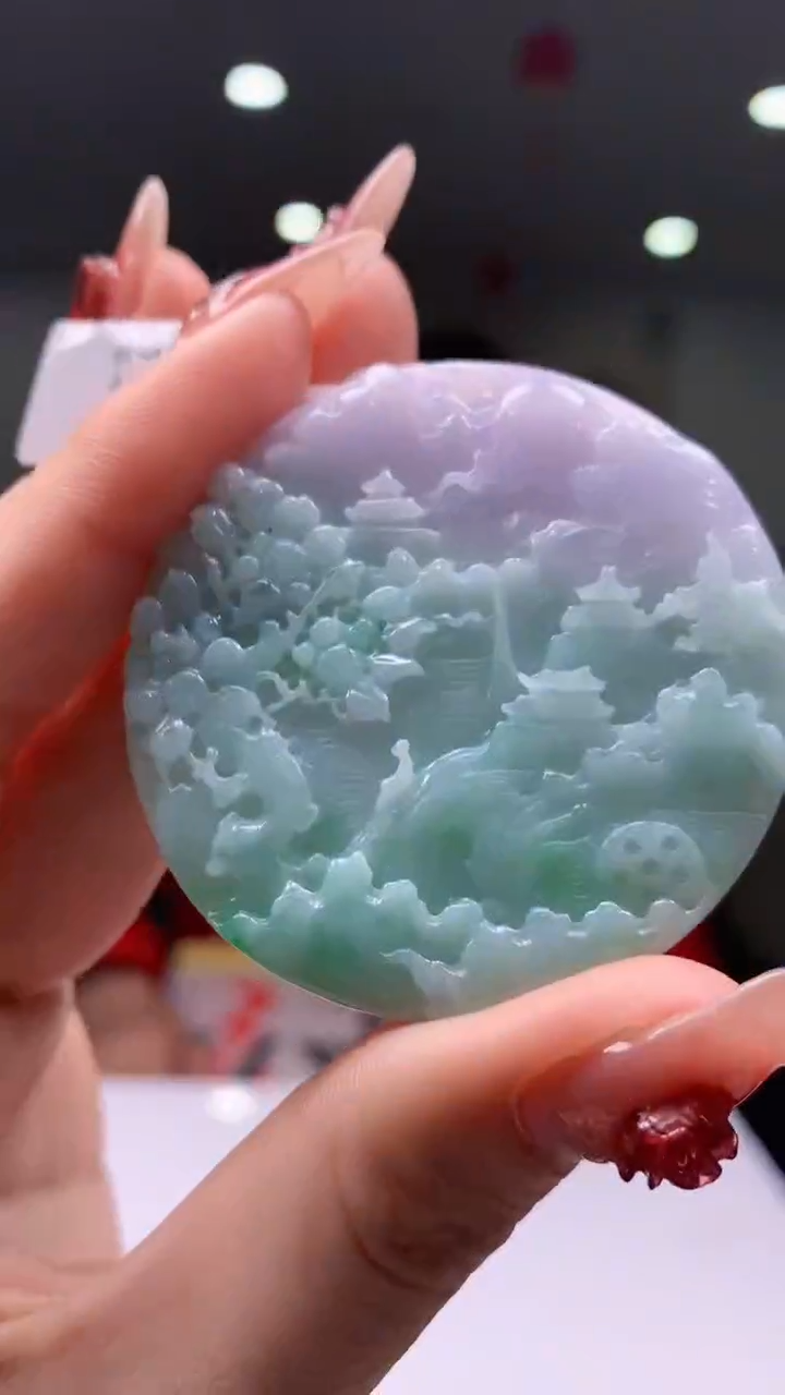 【闪购商品】定制翡翠未镶嵌1061ry-毛货挂件17