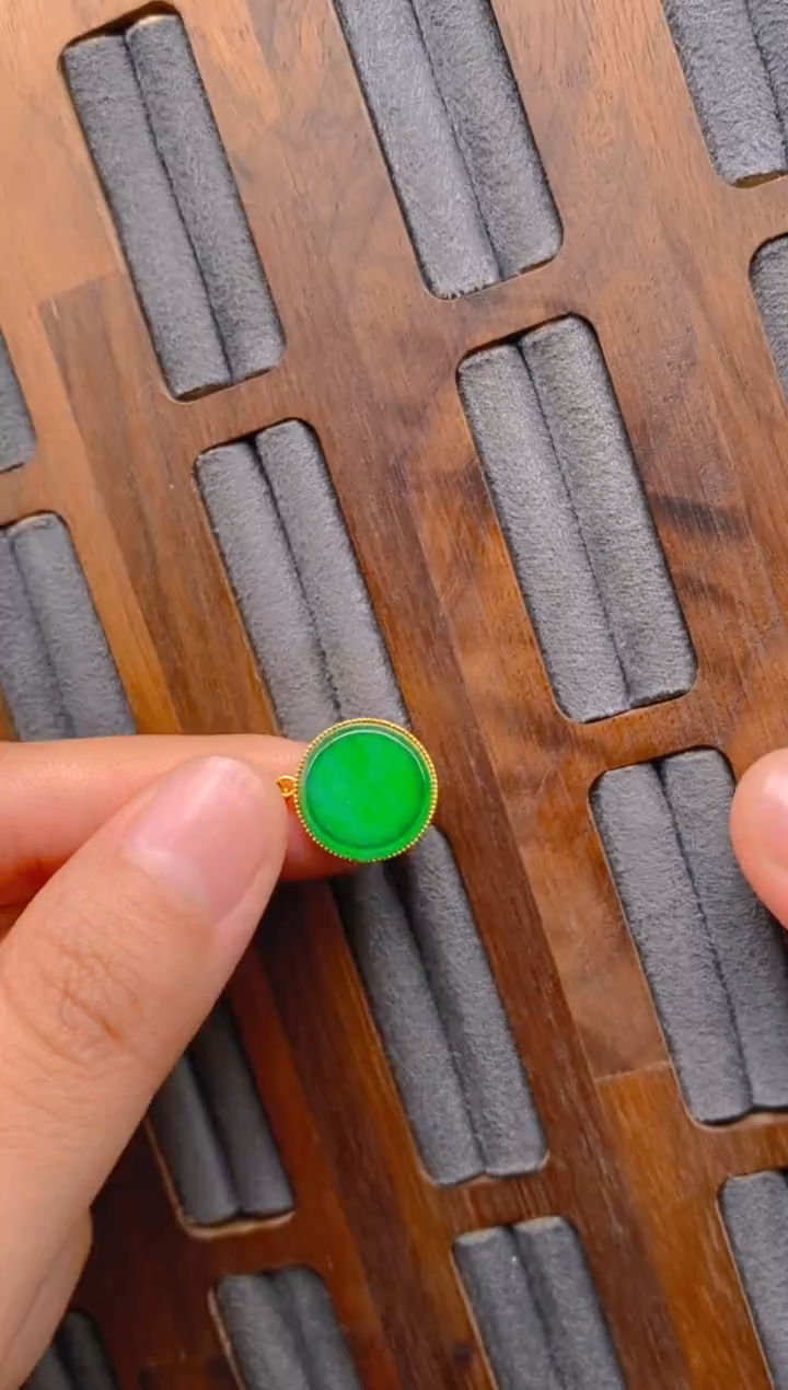 翡翠银S925镶嵌吊坠(不含链)无事牌