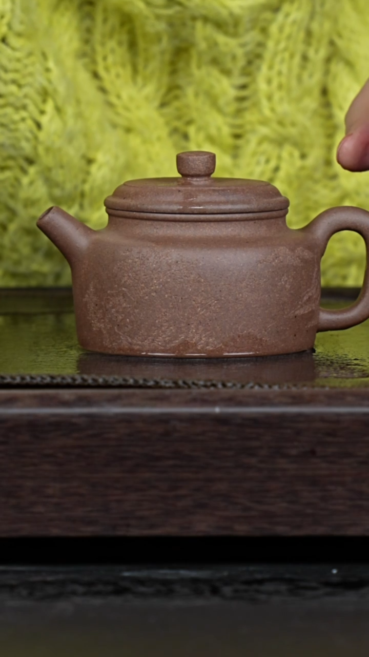 【闪购商品】紫砂茶壶鲨皮青刻绘德钟