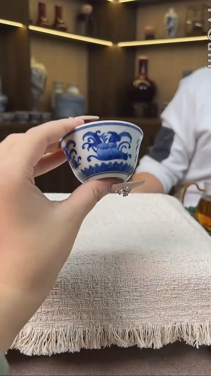 瓷片景德镇毛仔柴窑杯
