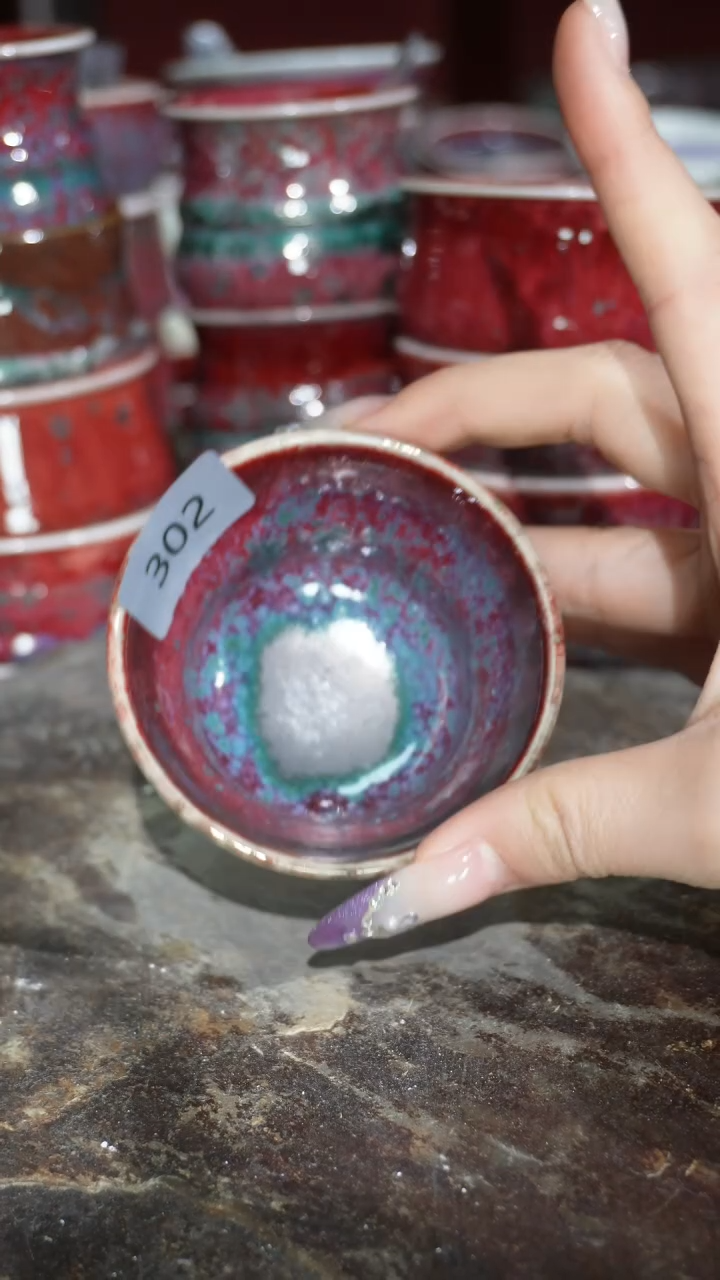摆件陶精品窑变钧瓷茶器