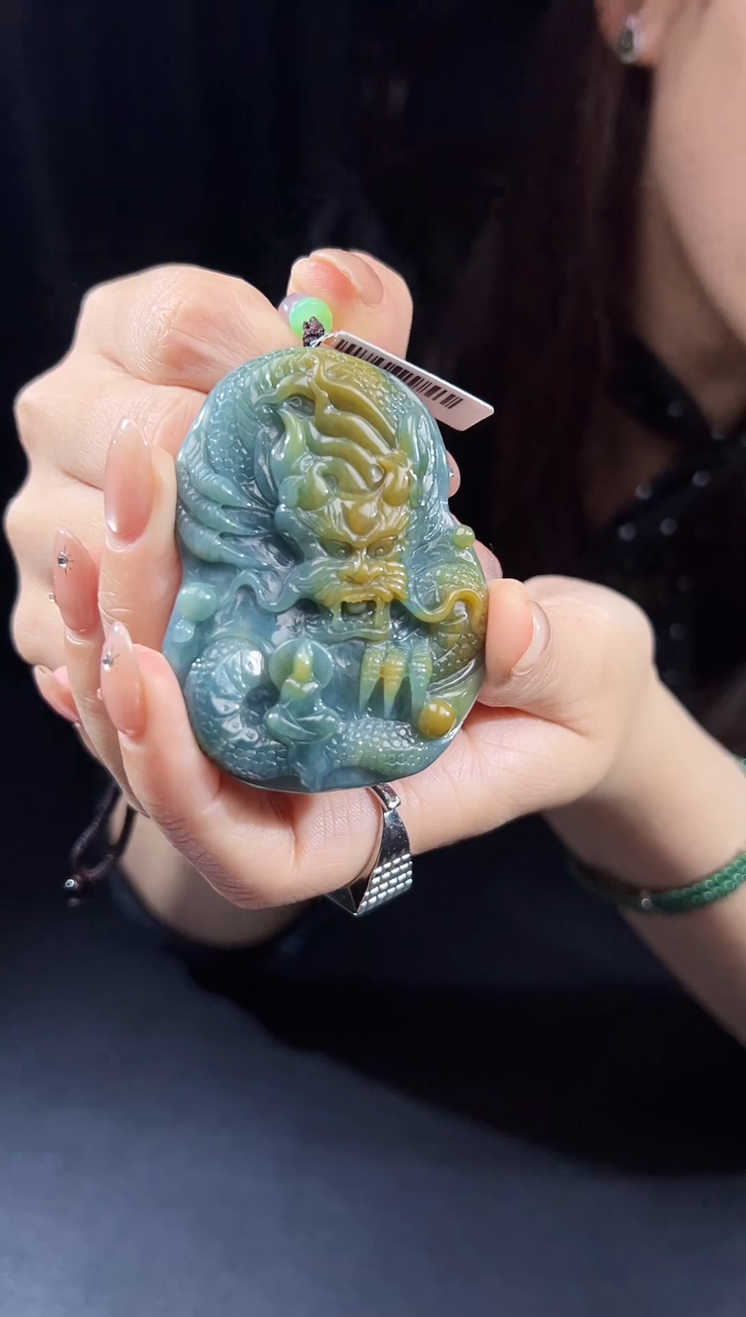 【闪购商品】翡翠颈饰未镶嵌天然A货翡翠（多样性发）龙牌