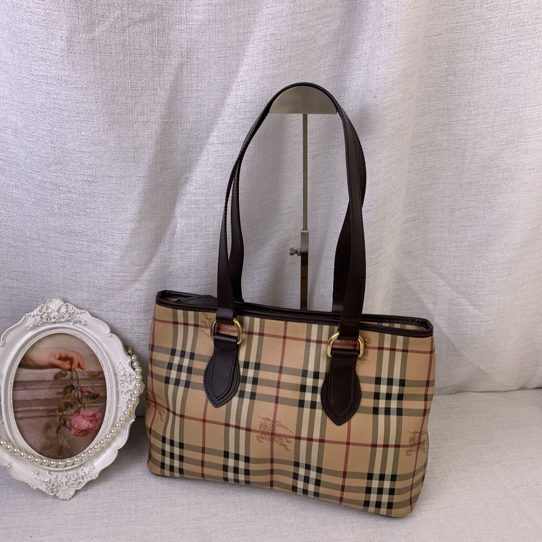95新 BURBERRY/博柏利 战马格纹手提包/FYEE11822243/2243