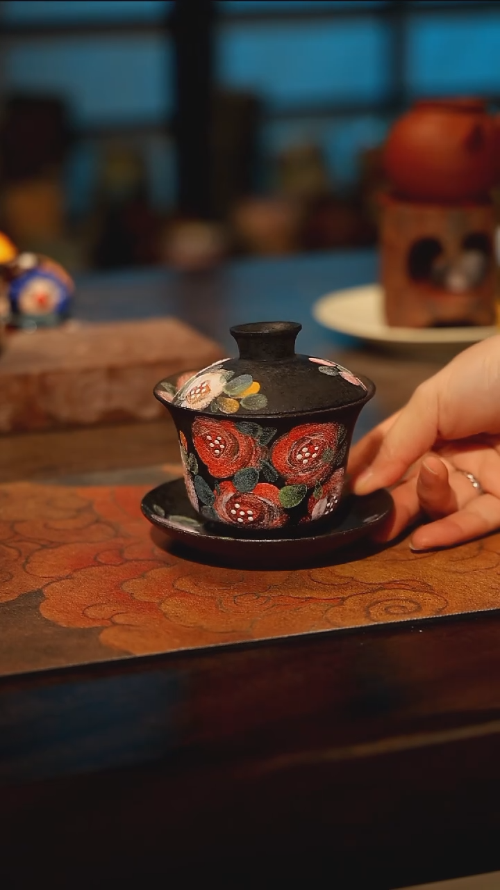 陶瓷景德镇高温釉下彩手工手绘款式