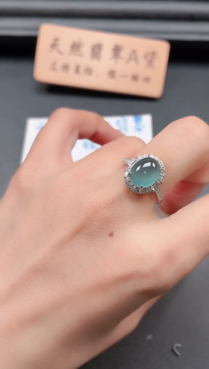 银S925镶嵌戒指翡翠11111