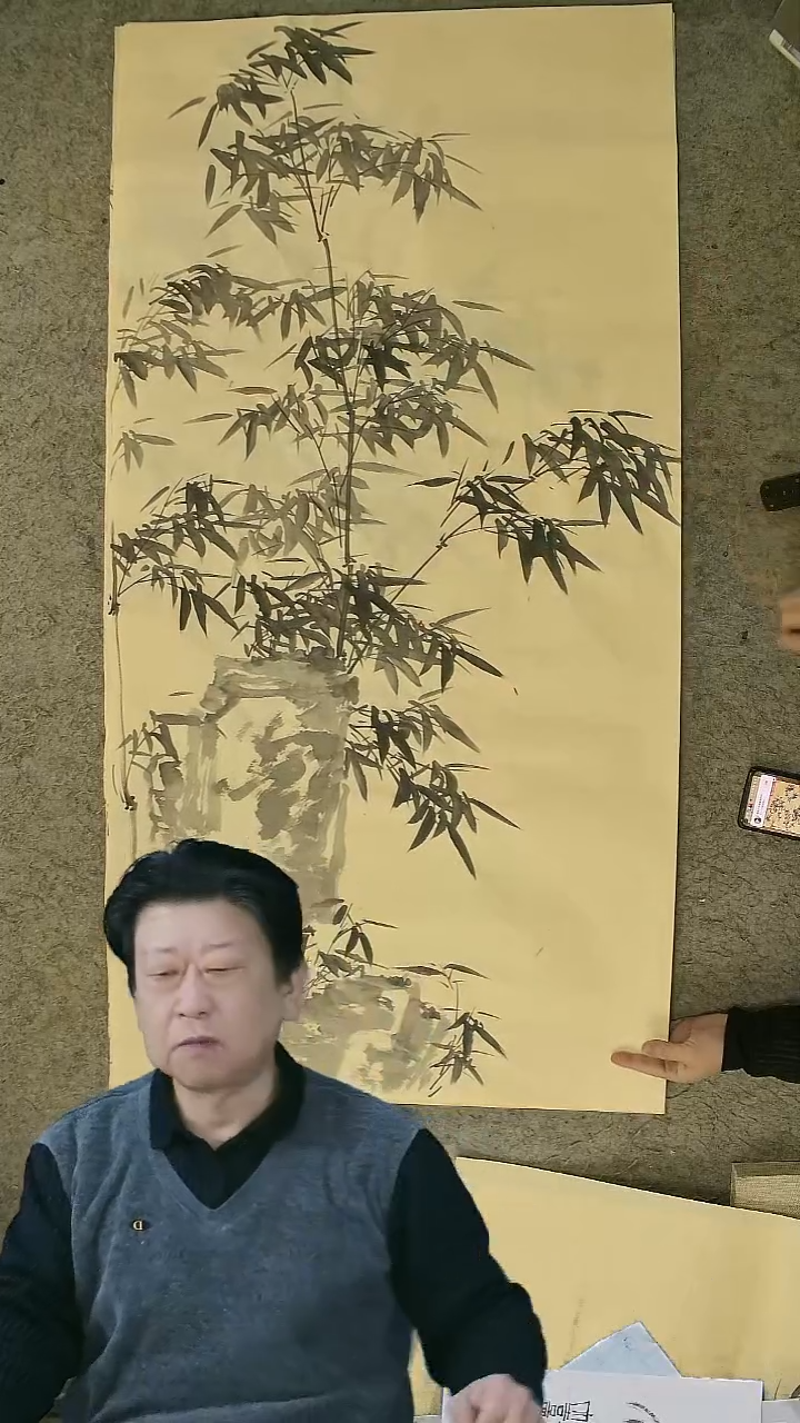 国画四尺整张  墨竹  69*138cm