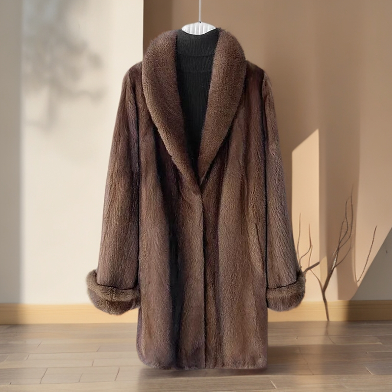 2024新款设计师女款外套冬季中长款南瓜袖抽刀冬季外套女