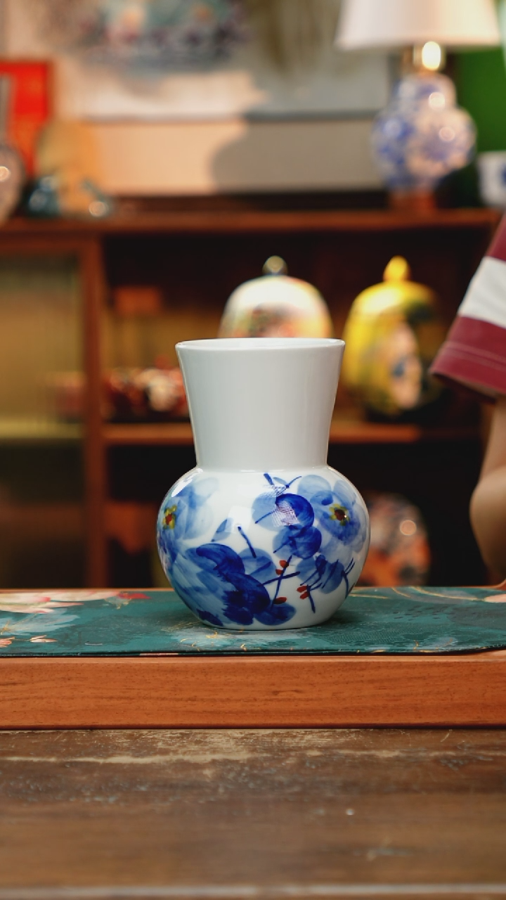 杯景德镇纯手工釉下彩精品茶具水杯