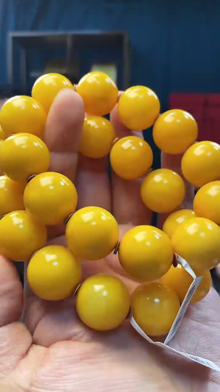 手串琥珀未镶嵌蜜蜡圆珠手串（多样性发其一）