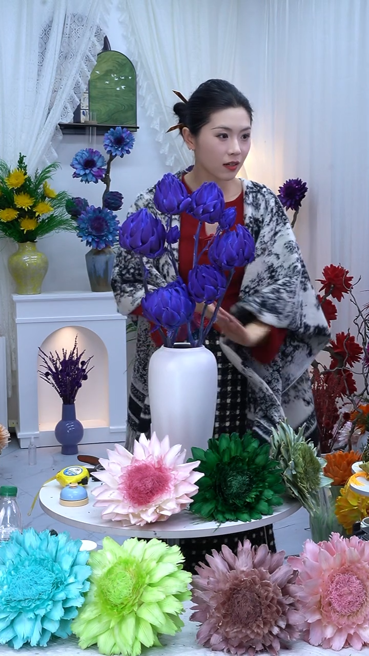 永生洋蓟紫色6头【叶片有伤】8852