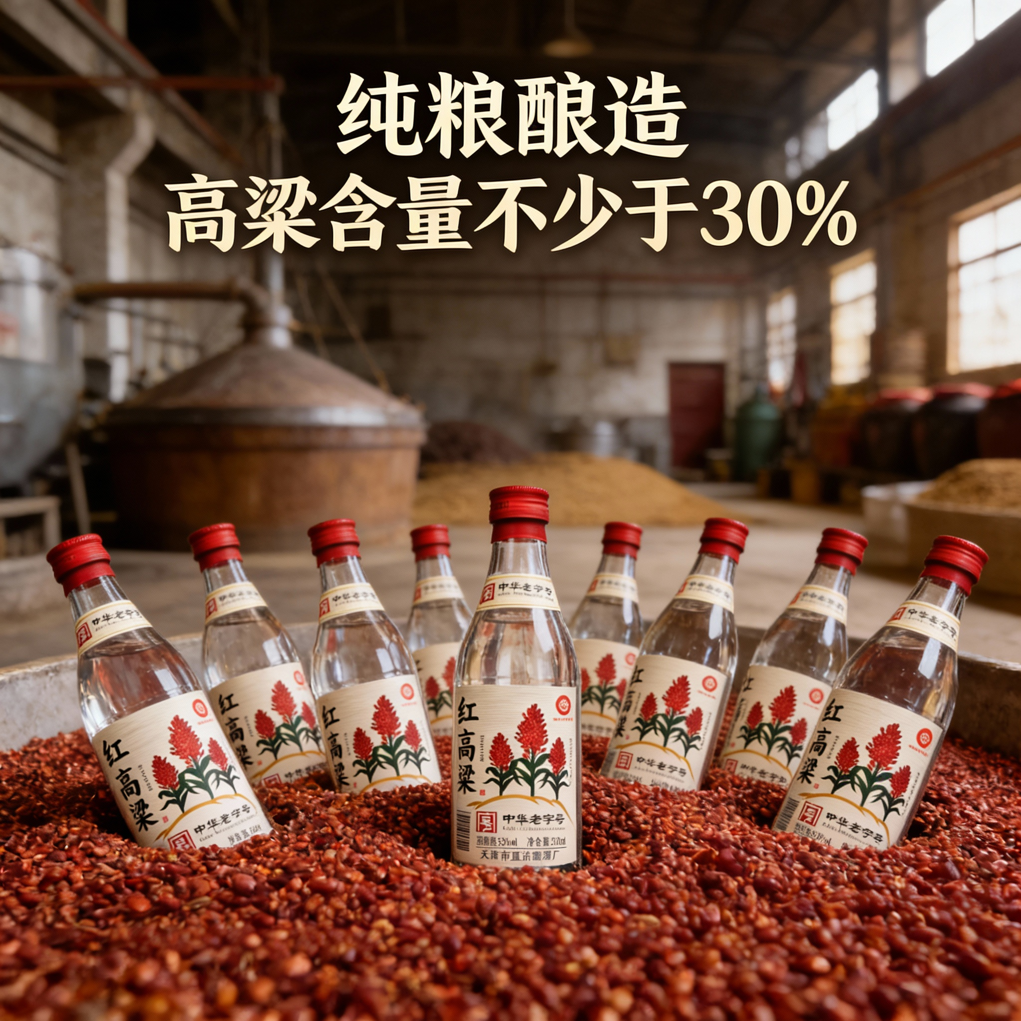 京极【中华老字号】非遗大直沽高梁53度度清香型优级纯粮酒53%Vol