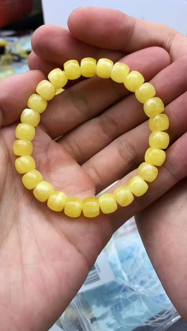 裸石蜜蜡未镶嵌手串卡8
