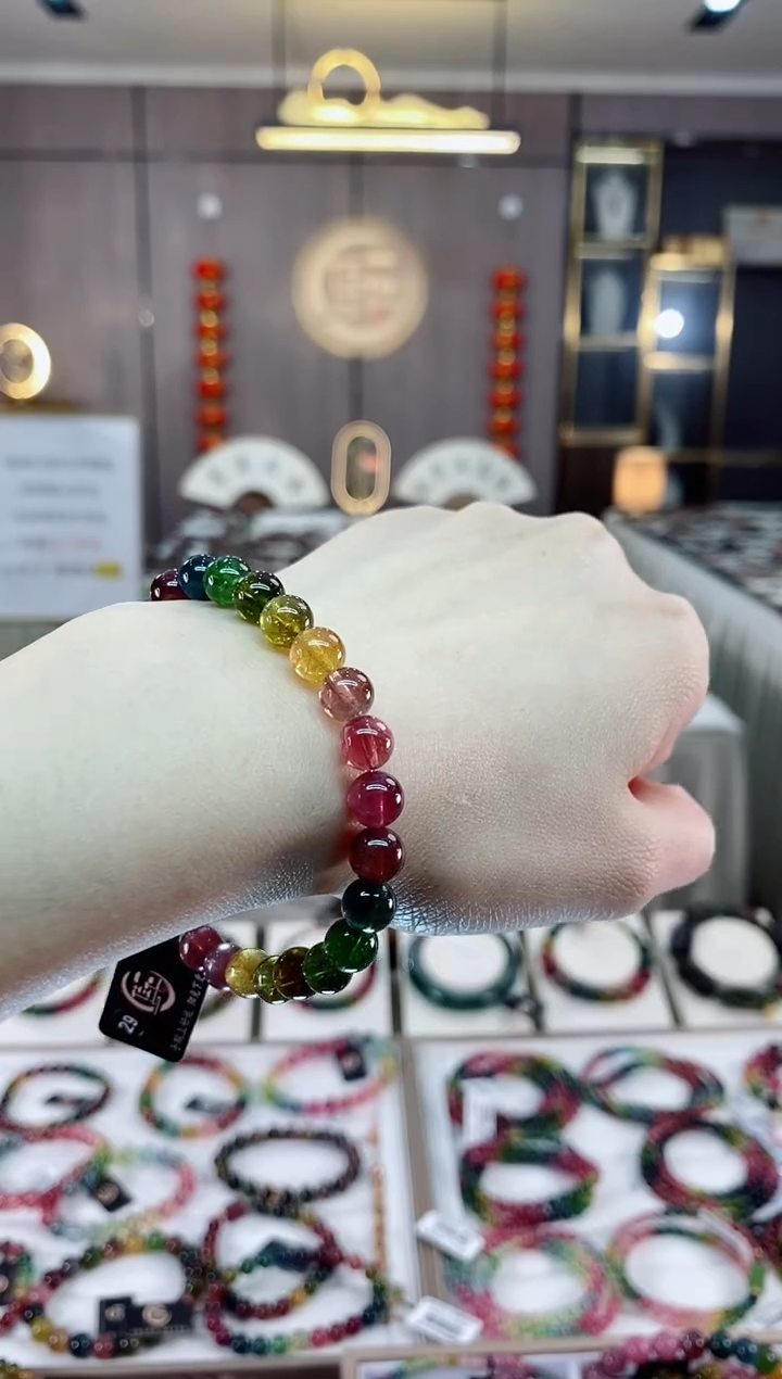 【闪购商品】单圈手串7mm+未镶嵌碧玺dan多样性发货一条