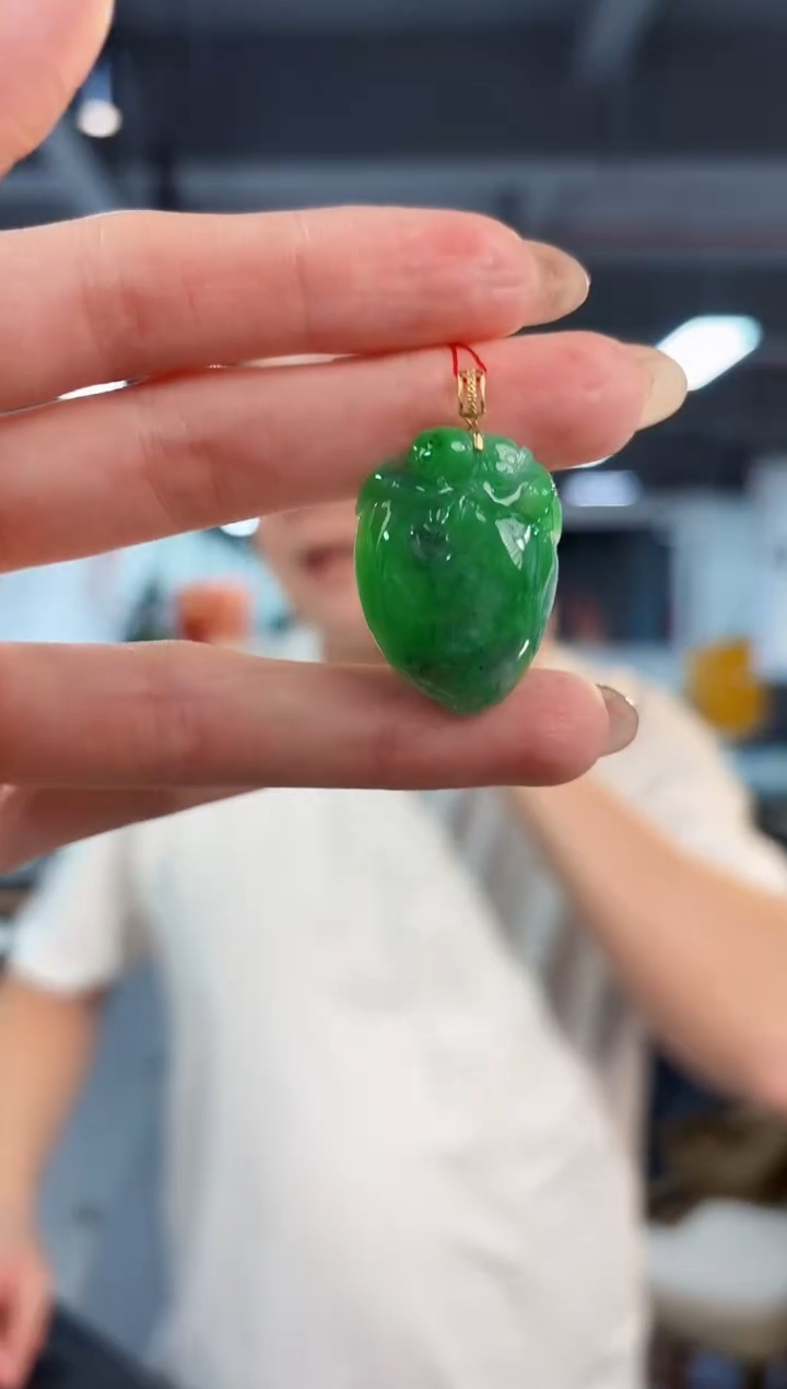 【闪购商品】翡翠颈饰18K金镶嵌缅料A货/支持复检/一件