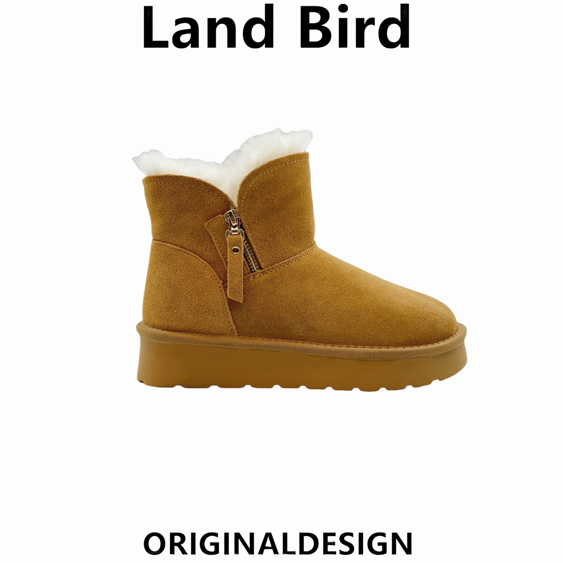 冬季 “小暖炉“【牛皮+全羊皮毛一体】百搭厚底三穿保暖软底雪地靴女