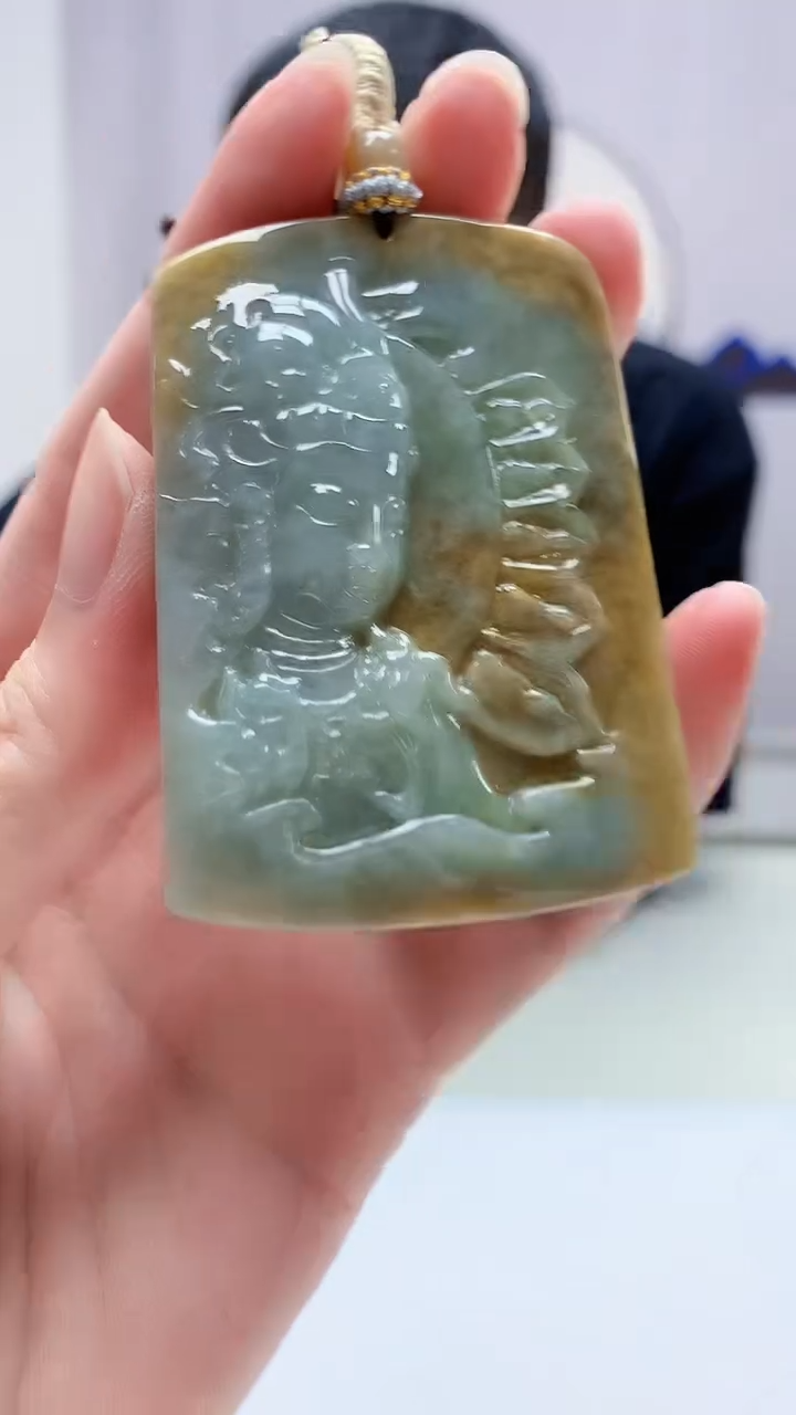 定制翡翠未镶嵌4898zm-毛货挂件101