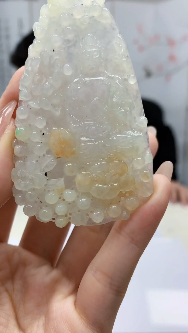 【闪购商品】定制翡翠未镶嵌5152jw-毛货挂件65