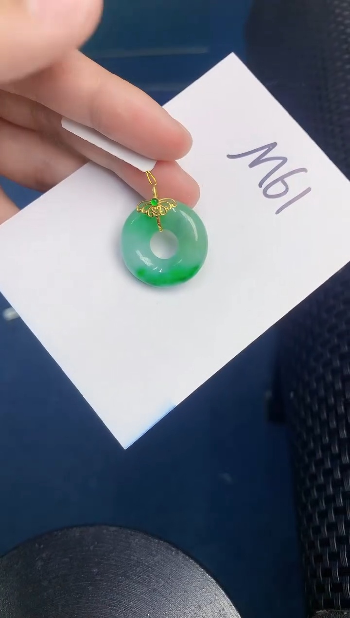 【闪购商品】翡翠颈饰18K金镶嵌000000000