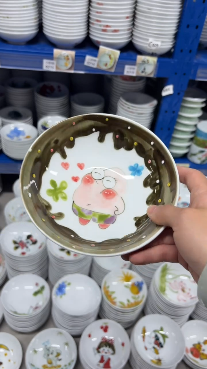 景德镇高温瓷食品级釉中彩-小胖碗