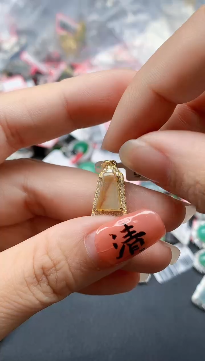 银S925镶嵌戒指翡翠天然A货缅甸翡翠
