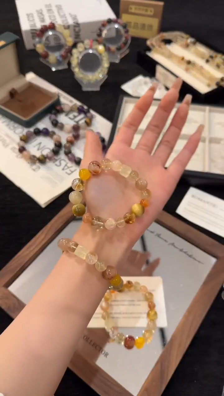 未镶嵌手链水晶财富小富婆x3235