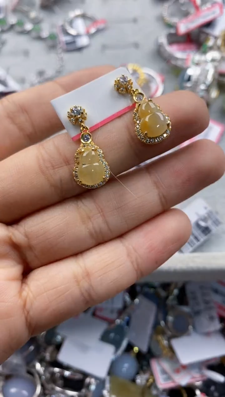 银S925镶嵌戒指翡翠E*a444                1