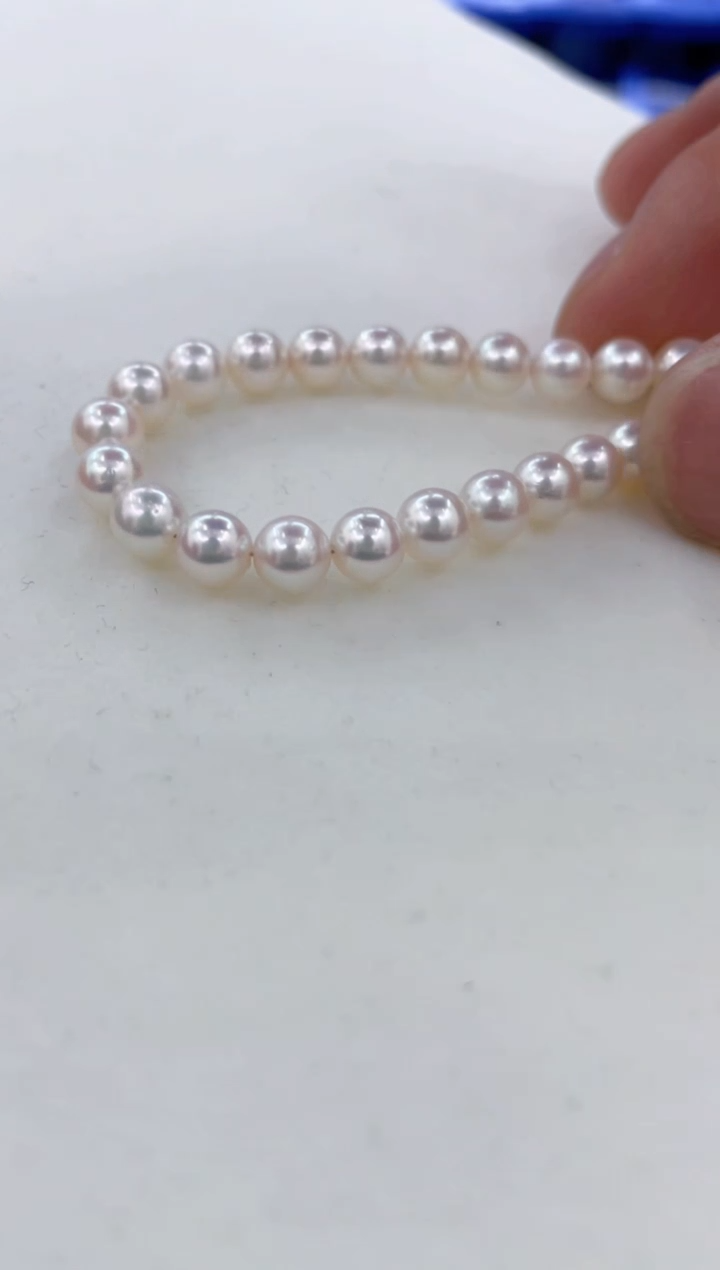 18K金镶嵌手链海水珍珠   