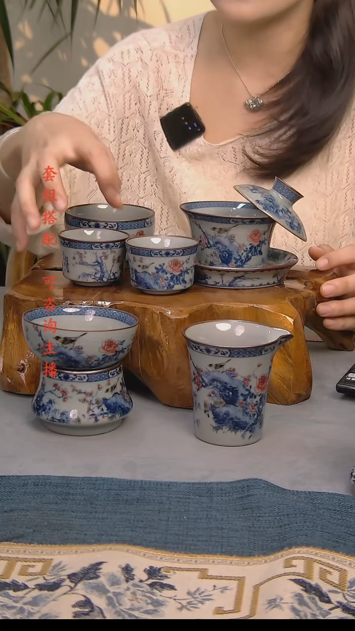 简装家用款6件套 老陶泥开片纹陶瓷茶具