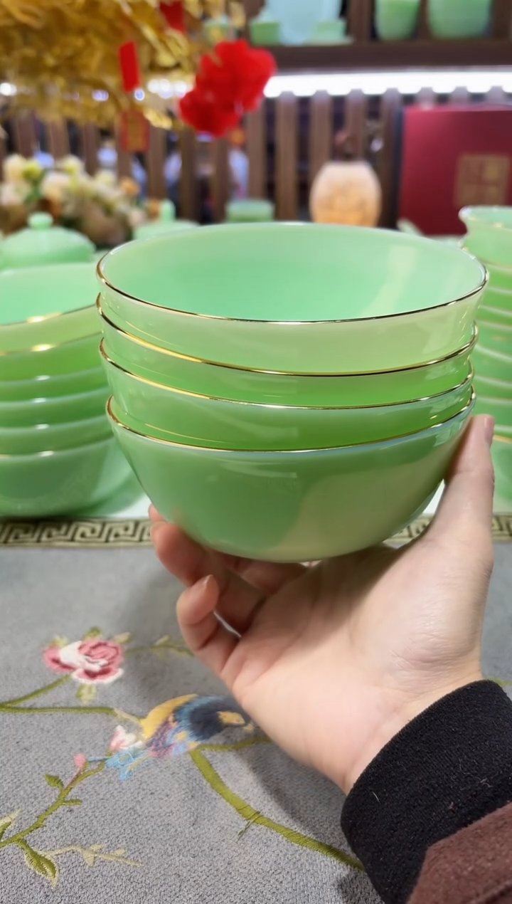 玉瓷5.5英寸饭碗4个景德镇陶瓷