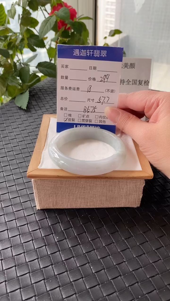 未镶嵌手镯翡翠58圈口 B575编码