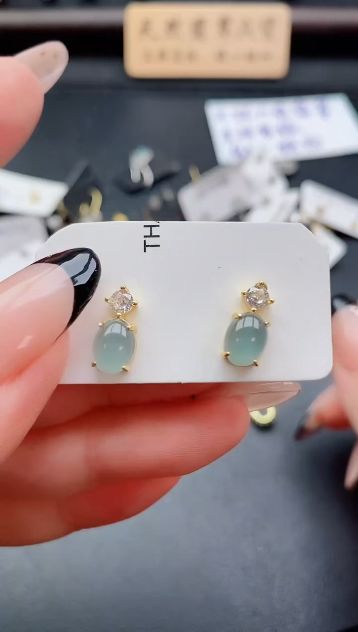 银S925镶嵌戒指翡翠1