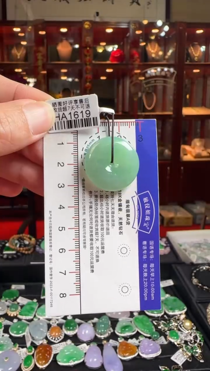 【闪购商品】翡翠颈饰未镶嵌HA1619平安扣