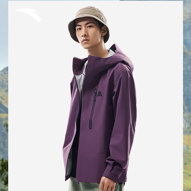 安踏水壳冲锋衣丨大地之壳3.0防暴雨硬壳冲锋衣男户外登山服外套